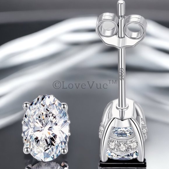 Certified 1ct. t.w. Diamond Oval Hidden Halo Stud Earrings VVS1 GRA Certified - Picture 6 of 16